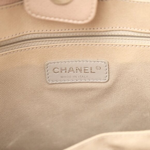 Chanel Glazed Calfskin Small Deauville Tote Light Pink Shopper Shoulder Bag - Picture 5 of 10